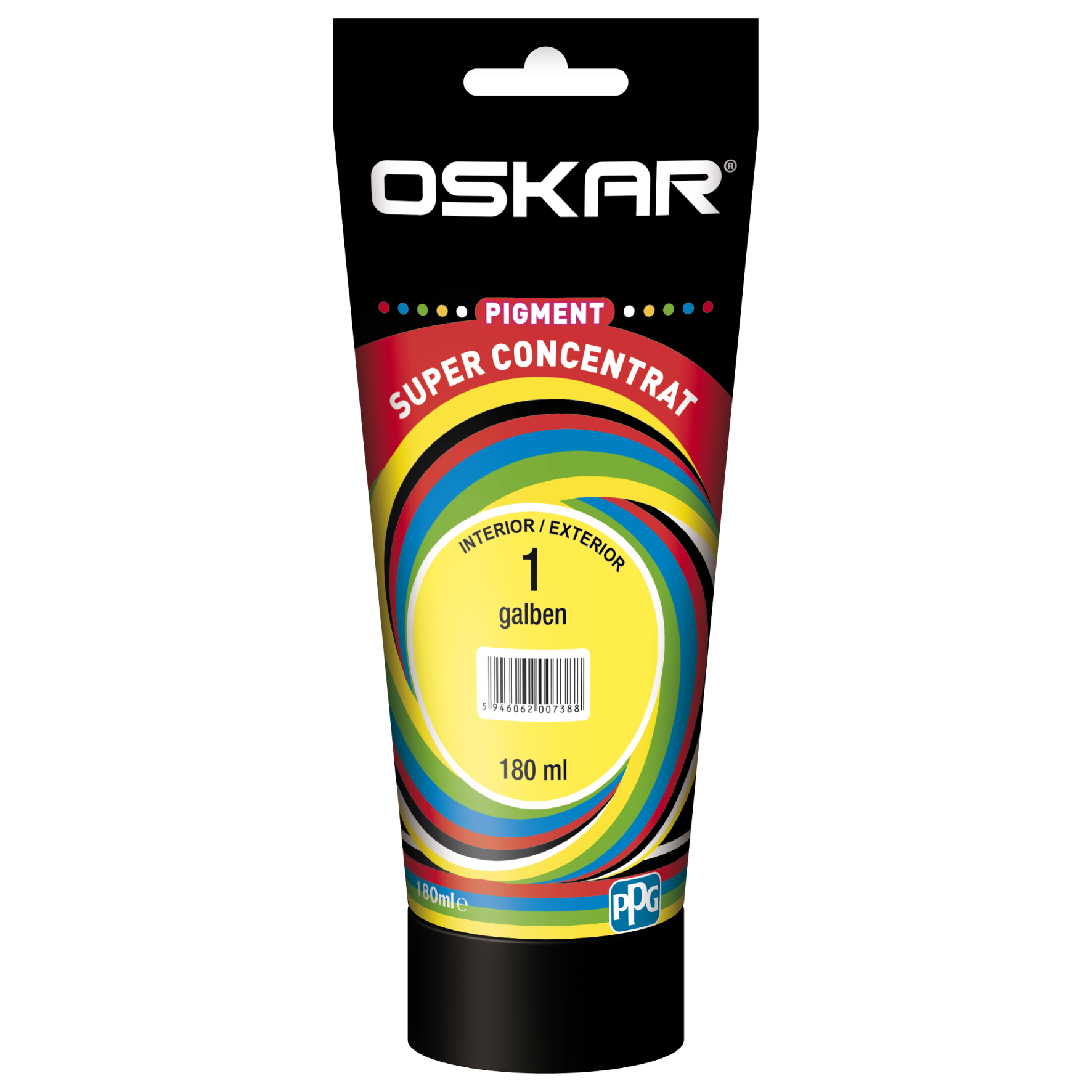Pigment vopsea lavabila Oskar super concentrat, galben 1, 180 ml 180