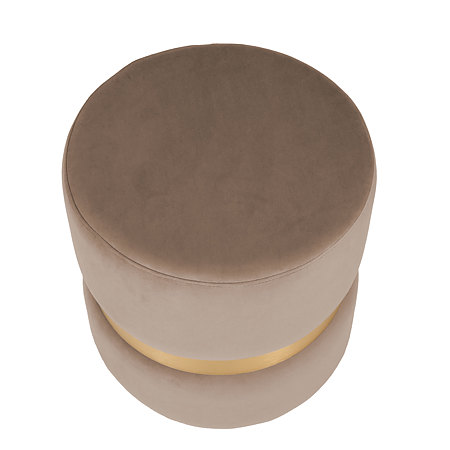 Taburet Ring, inel auriu, stofa grej H44 , rotund, 38 x 38 x 40 cm