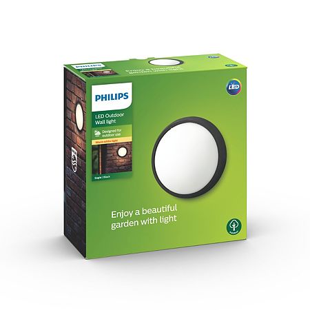 Aplica exterior Philips Eagle neagra, 31W