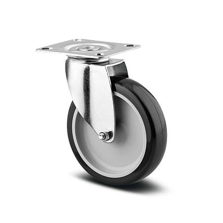 Rola pivotanta cu placa, 75 x 25 mm, 60 kg