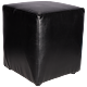 Taburet Cube, tapiterie piele ecologica, negru IP 21901, 45x37x37 cm