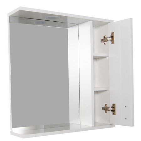 Oglinda baie Badenmob, PAL, alb, 1 dulap, 60 x 60 x 14 cm