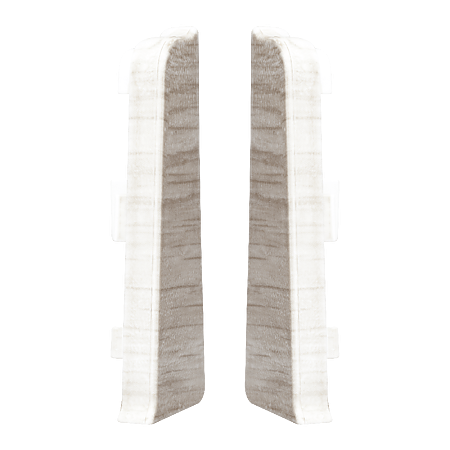 Set terminatie stanga/dreapta plinta Arbiton Indo 70, cenusiu nordic 02, PVC, 70 x 26 mm, 2 bucati/set