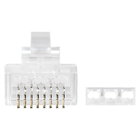 Set conectori RJ45 Emos, pentru cablu UTP CAT6, transparent, 20 buc Set conectori RJ45 Emos, pentru cablu UTP CAT6, transparent, 20 buc