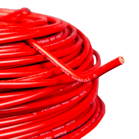 Cablu electric MYF (H05V-K) 4 mmp, izolatie PVC, rosu