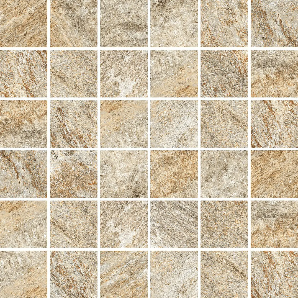 Gresie interior/exterior portelanata Cesarom Quartz, bej, patrat, grosime 9 mm, 30 x 30 cm