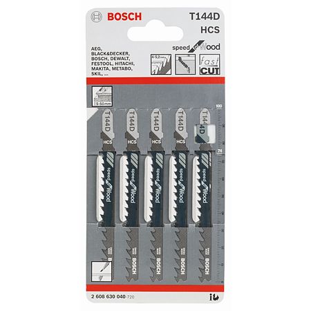 Panze de ferastrau vertical T144D  pentru lemn, 100 mm, 4-5,2 mm