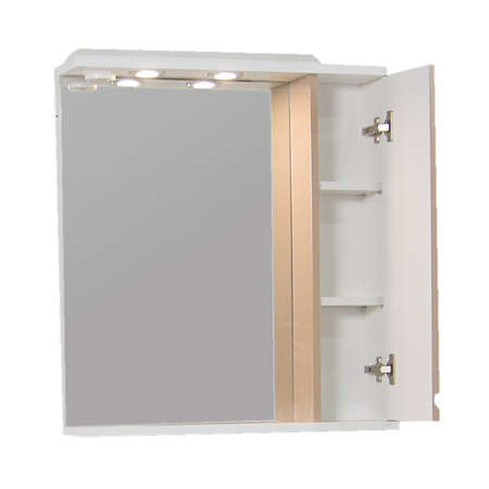 Set mobilier de baie Badenmob Seria 786, baza lavoar 65cm, oglinda cu dulap, MDF/PAL, maro/alb Set mobilier de baie Badenmob Seria 786, baza lavoar 65cm, oglinda cu dulap, MDF/PAL, maro/alb