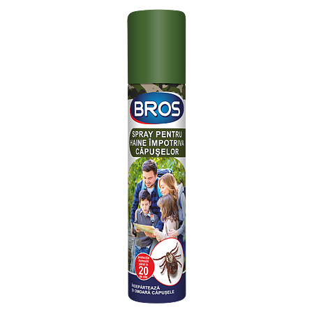 Spray impotriva capuselor Bros, pentru haine si pantofi, 90 ml