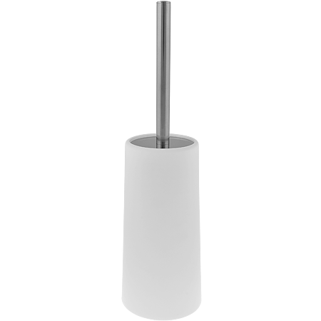 Perie WC MSV Slim, polipropilena/metal inoxidabil, alb, 10 x 22 cm