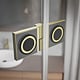 Cabina dus Radaway Essenza Brushed Gold KDJ, culisant, sticla 6 mm, Easy Cleen, 90 x 90 X 200 cm
