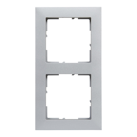 Rama de aparataj Legrand, New Suno, 2 module, PVC, aluminiu