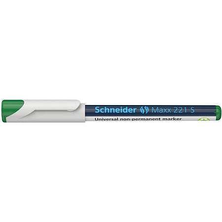 Marker nepermanent Schneider OHP 221, verde, 0.4 mm