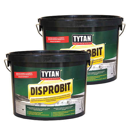 Solutie hidroizolanta bitum-cauciuc Tytan Disprobit, brun inchis, 10 kg