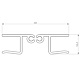 Multicorner PVC alb, 100 mm, finisaj folie aluminiu