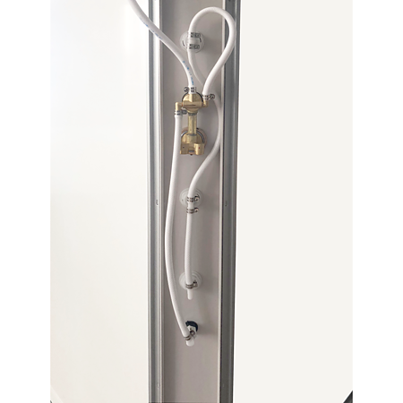 Cabina de dus cu hidromasaj Sanotechnik TC06, cadru aluminiu, cadita dreptunghiulara, 90 x 90 x 215 cm 