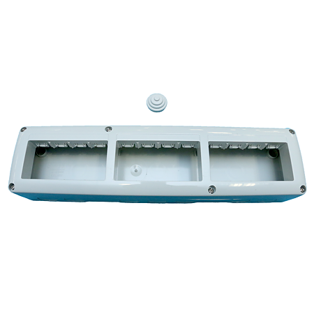 Doza aparataj Gewiss GW27007, aparent, 12 module, IP40, 330 x 82 x 55 mm
