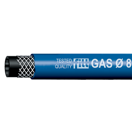 Furtun pentru gaz lichid, PVC armat, albastru, 13 x 8 mm, 50 m