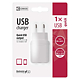 Adaptor USB universal Emos Quick, 1 USB, 3A, 18 W, alb