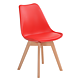 Scaun bucatarie tapitat rosu Depozitul de scaune Celia, piele ecologica, cadru lemn, max. 110 kg, 48.5 x 50 x 82.5 cm