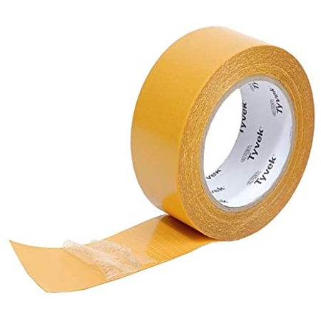 Banda dubluadeziva Tyvek Tape, acrilic, portocaliu, 5 cm