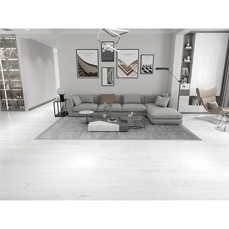 Pardoseala SPC 4+1 mm Perseus, alb, OR1008, nuanta deschisa, clasa de trafic 32, click, 180 x 1220 mm