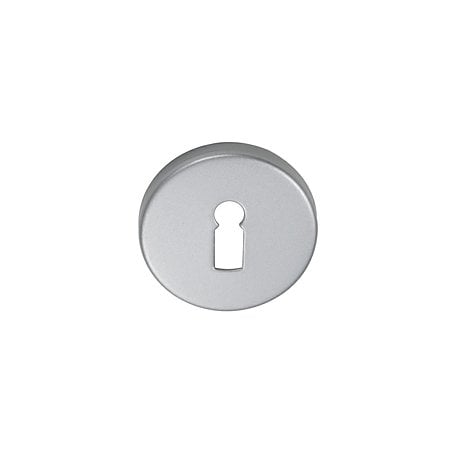 Maner usa interior Gato Clara, cu rozeta rotunda pentru cheie, 50 mm, aluminiu, argintiu 