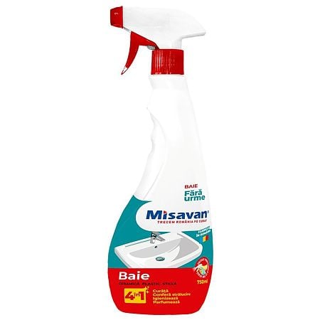 Detergent baie Misavan 4 in 1, cu pulverizator, 750 ml