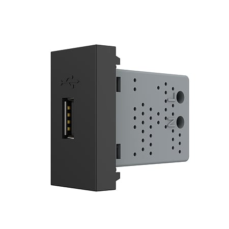 Modul priza USB Tip A Livolo VL-FCUS-1BP, policarbonat, negru