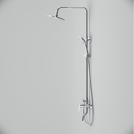 Coloana dus Play AM.PM, bara reglabila, cu baterie monocomanda, para de dus fixa, para de dus mobila, 3 functii, furtun 150 cm