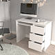 Birou calculator, 3 sertare, PAL melaminat, alb uni, 100 x 50 x 75.6 Birou calculator, 3 sertare, PAL melaminat, alb uni, 100 x 50 x 75.6