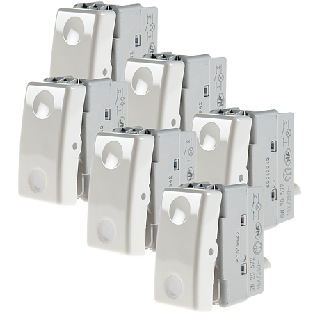 Intrerupator simplu cu LED Gewiss System GW20572, 1 M, alb 