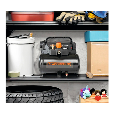 Compresor aer fara ulei Black Decker BXCMD156HE, 1.5 CP, 6 l, 8 bar