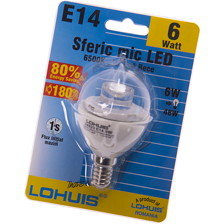 Bec Led Sferic E14 6 W Lohuis
