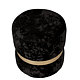 Taburet Ring, inel auriu, catifea neagra E01, rotund, 38 x 38 x 40 cm