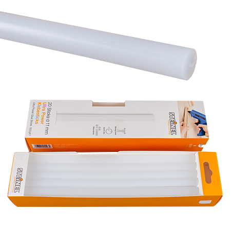 Batoane silicon Steinel Ultra Power pentru pistol de lipit, semi-transparent,11 x 250 mm, set 20 buc