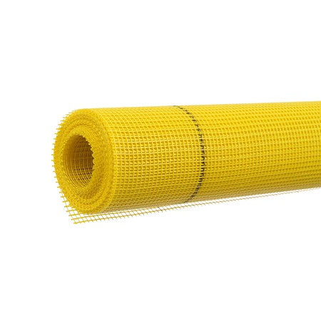 Plasa din fibra de sticla, 145 gr, 50 mp, galben Plasa din fibra de sticla, 145 gr, 50 mp, galben