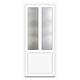 Usa PVC pentru intrare, alb, 86 x 188 cm, 5 camere, stanga