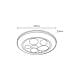 Plafoniera led Bubbles, 30 W, alb/auriu, 39 cm