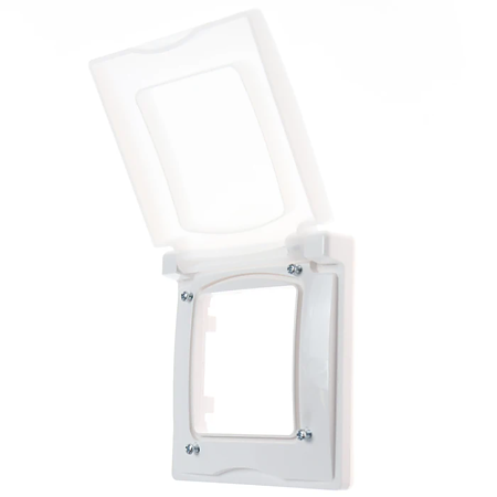 Capac protectie IP44 - IK07 Legrand Niloe 397808, 1 post, alb, pentru priza/intrerupator