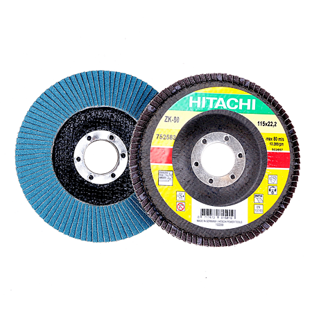 Disc lamelar, pentru inox / metale, Hikoki Proline 752583, 115 mm, granulatie 80