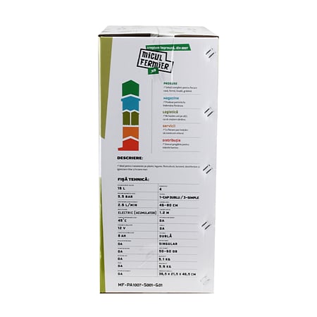Pompa de stropit Micul Fermier Pandora, acumulator, verde, 16 l