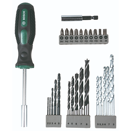 Set burghie si capete de surubelnita Bosch, 27 piese