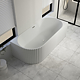 Cada baie freestanding Bali Sanotechnik, montaj dreapta, acryl, ovala, alb, 170 x 80 x 56 cm