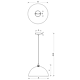 Suspensie Beta, 1xE27, metal, alb/auriu