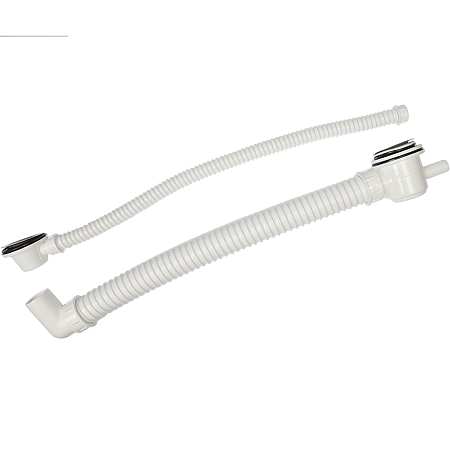 Sifon flexibil Tehnoexport, pentru lavoar, PVC, alb, 6 x 50 cm
