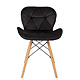 Scaun bucatarie / living Eliza, tapitat, catifea, negru, cadru de lemn, max. 110 Kg., 73 x 47 cm