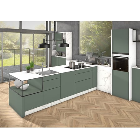 Blat de lucru compact laminat Egger F8001 ST9 Marmura Crystal, colorata in masa, miez colorat, mat, 4100 x 920 x 12 mm