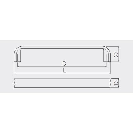 Maner Veta pentru mobilier, zamac, crom, 128 mm, L 138 mm
