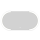 Oglinda baie Savini Due SPR222, iluminare LED, buton touch, 60 x 120 cm